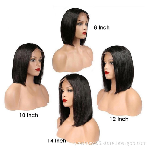 Wholesale Transparent Full Lace Bob Human Hair Lace Frontal Wigs For Black Women Brazilian Virgin Hair Lace Front Wig